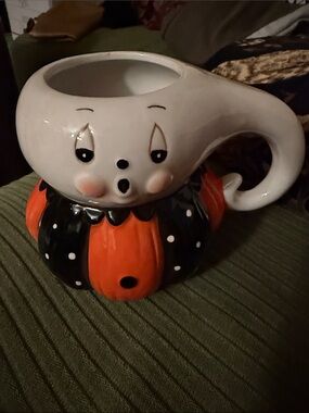 Ceramic Ghost Pumpkin mug